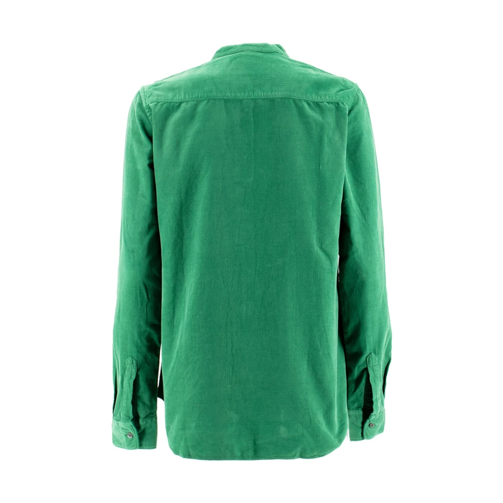 Aspesi Groen Gestreepte Velvet Blouse Green Dames