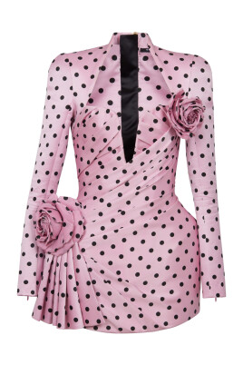 robe-courte-imprimee-polka-dots
