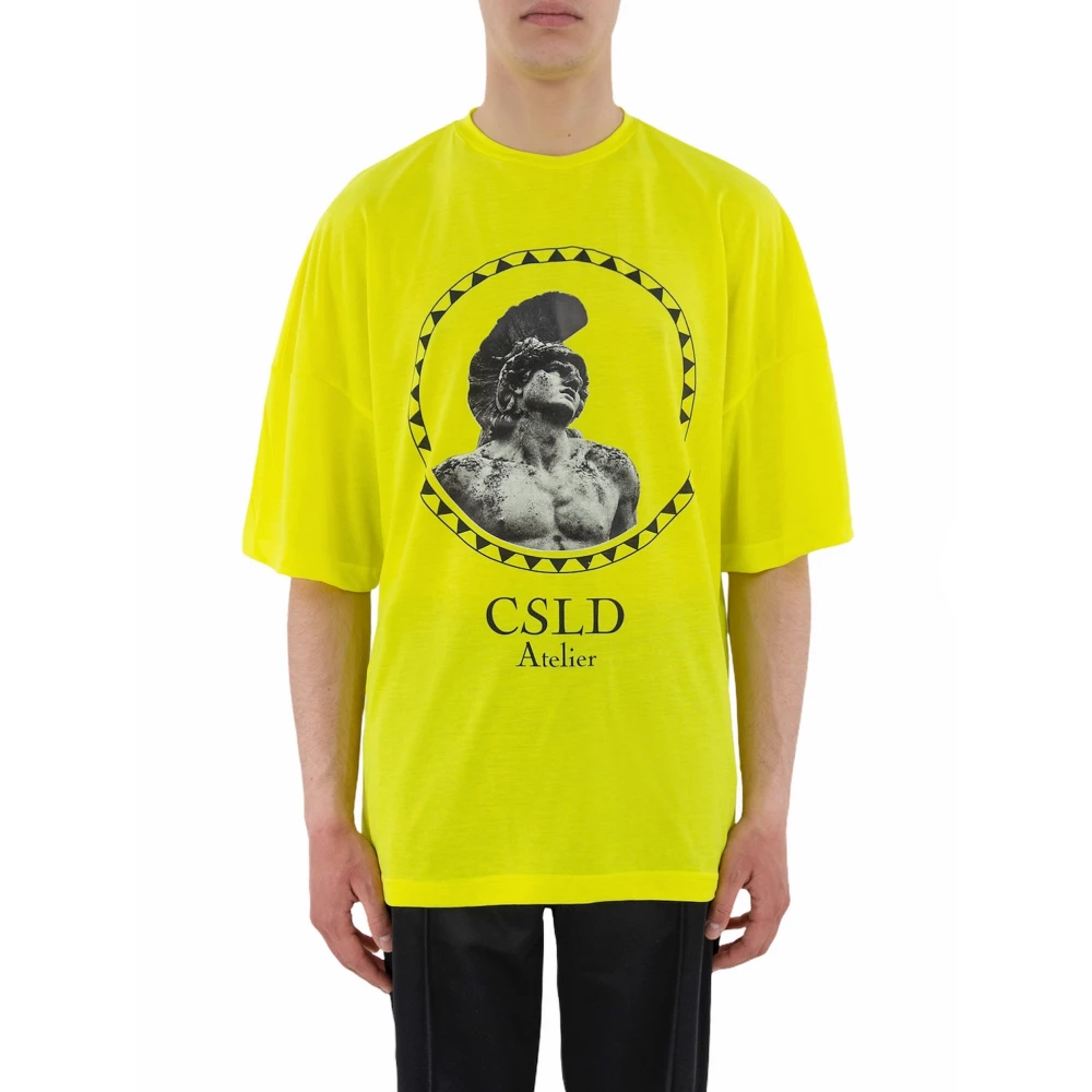 Corsinelabedoli Korte Mouw T-shirt Yellow Heren