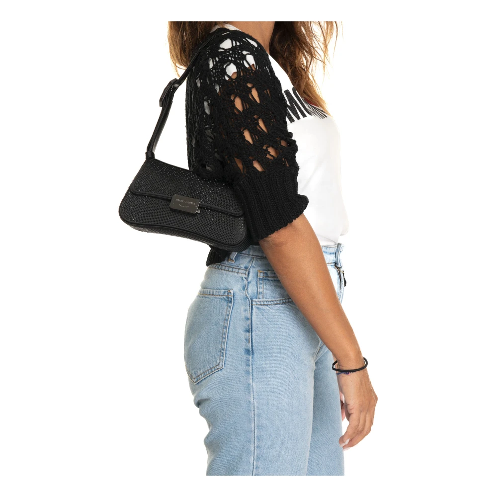 Emporio Armani Diamanten Kleine Tas met Bovenhandvat Black Dames