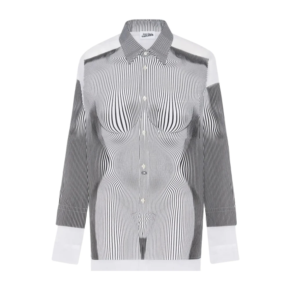 Jean Paul Gaultier Gestreepte lichaamsvormer Black Dames