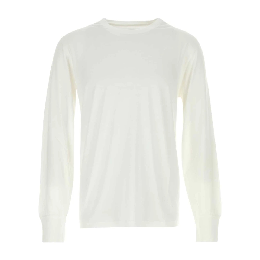 Tom Ford White Long Sleeve T-Shirts, Male, Xl, Lyocell Cotton Ls Crew Neck