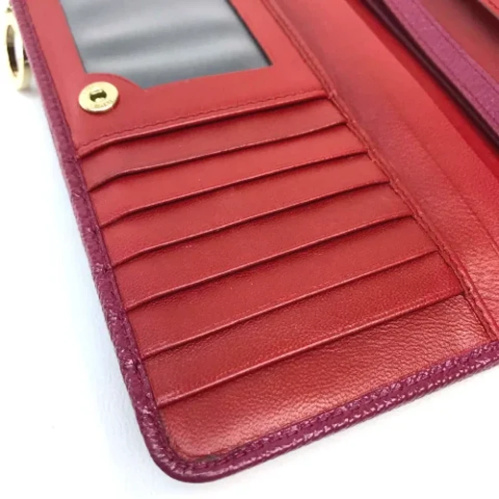 Bvlgari Vintage Pre-owned Leather wallets Pink Dames