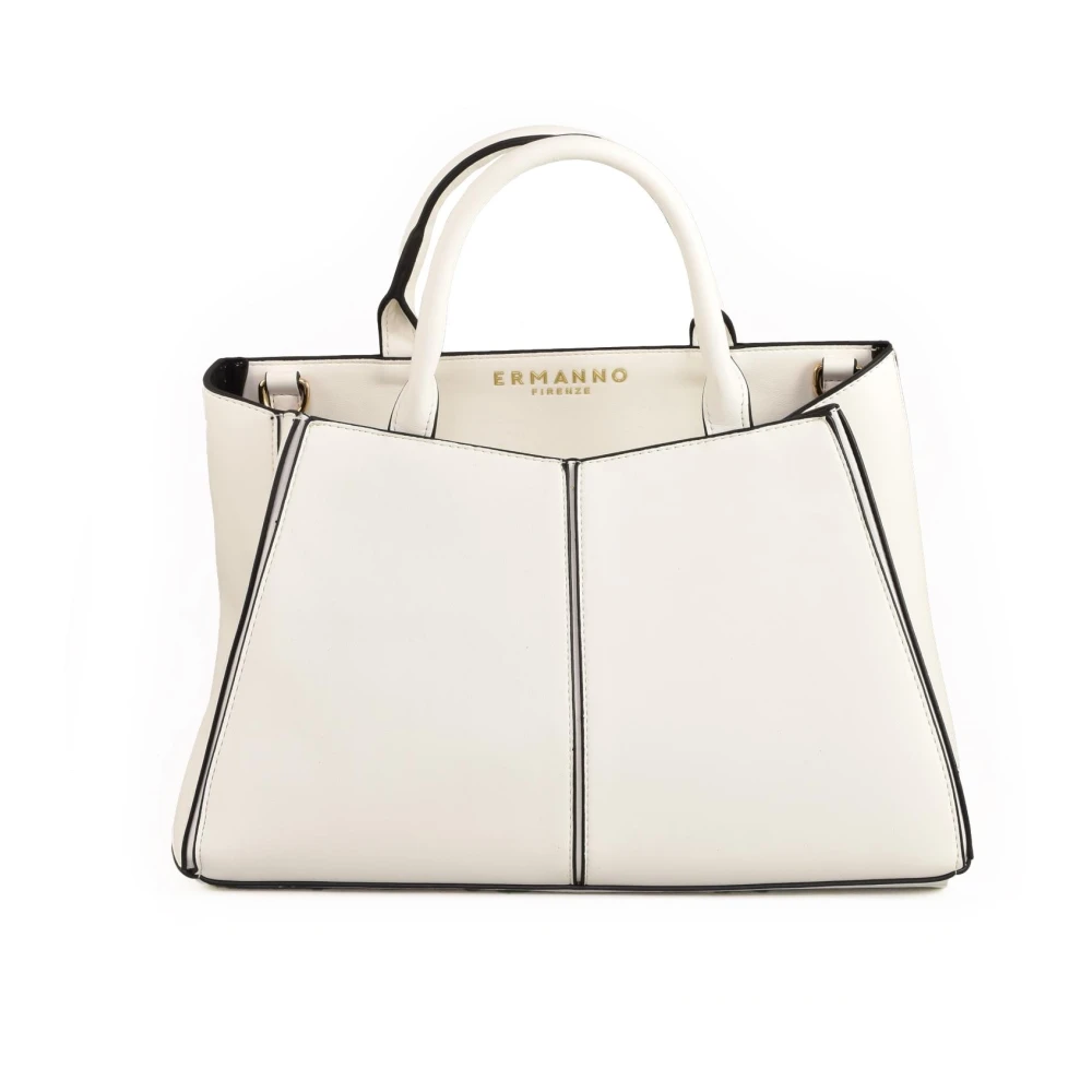 Ermanno Scervino River Tote Väska med Dragkedja Stängning White, Dam