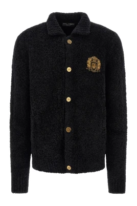 Bouclé Alpackaull Polo Cardigan