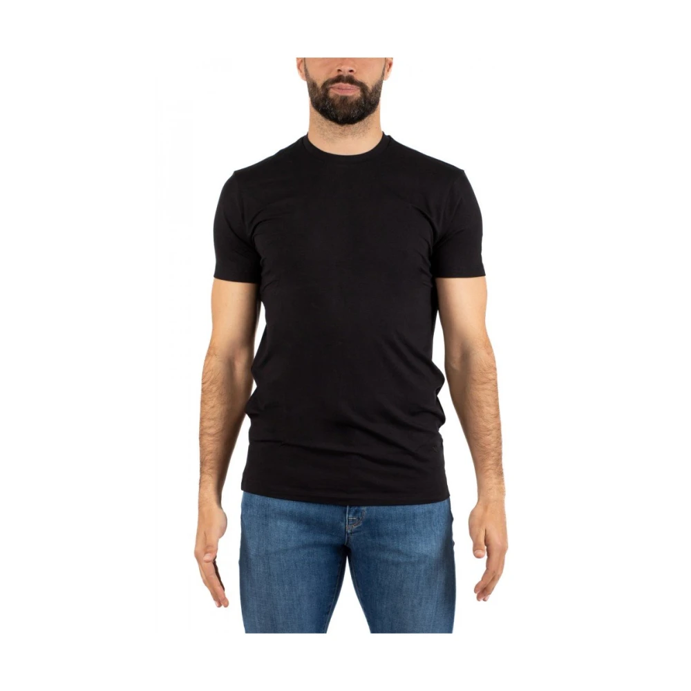 Emporio Armani Hombre Negro Camisetas, Talla: L
