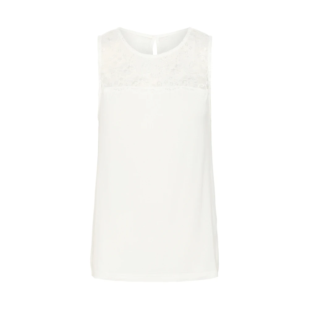 Tops > Sleeveless Tops - - Cream - Modalova