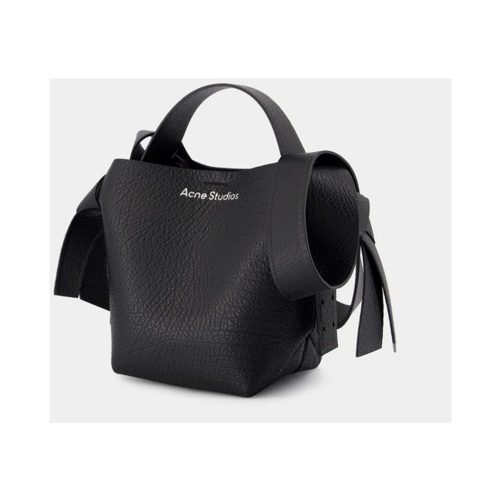 Acne Studios Zwarte Leren Mini Crossbody Tas Black Dames