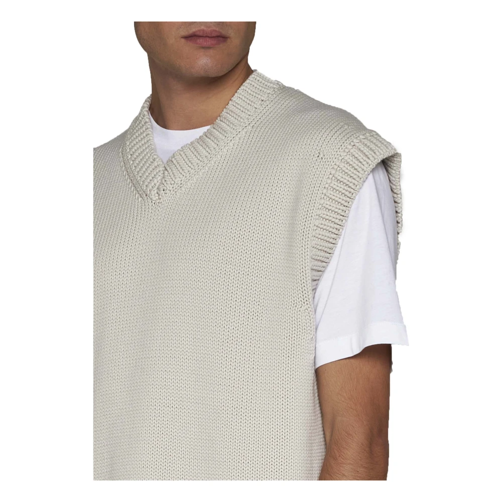 Studio Nicholson Moderne Katoenen Vest Sweaters Gray Heren