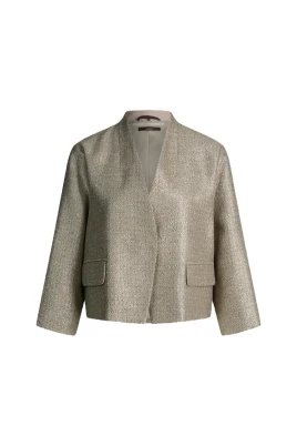 Bomullsblend Blazer-Kofta med Sjalkrage