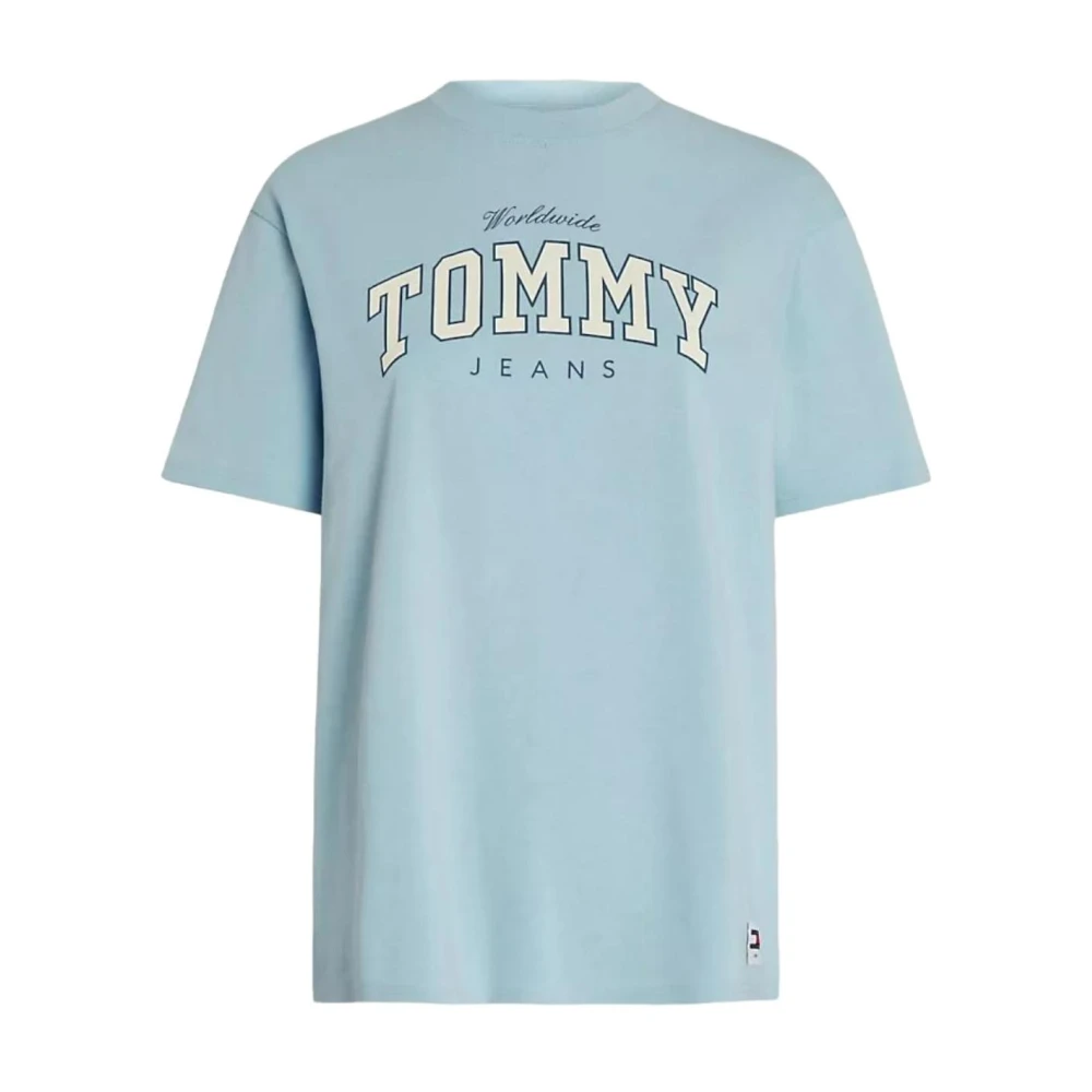 Tommy Hilfiger Women's Blue Varsity Style Graphic Tee