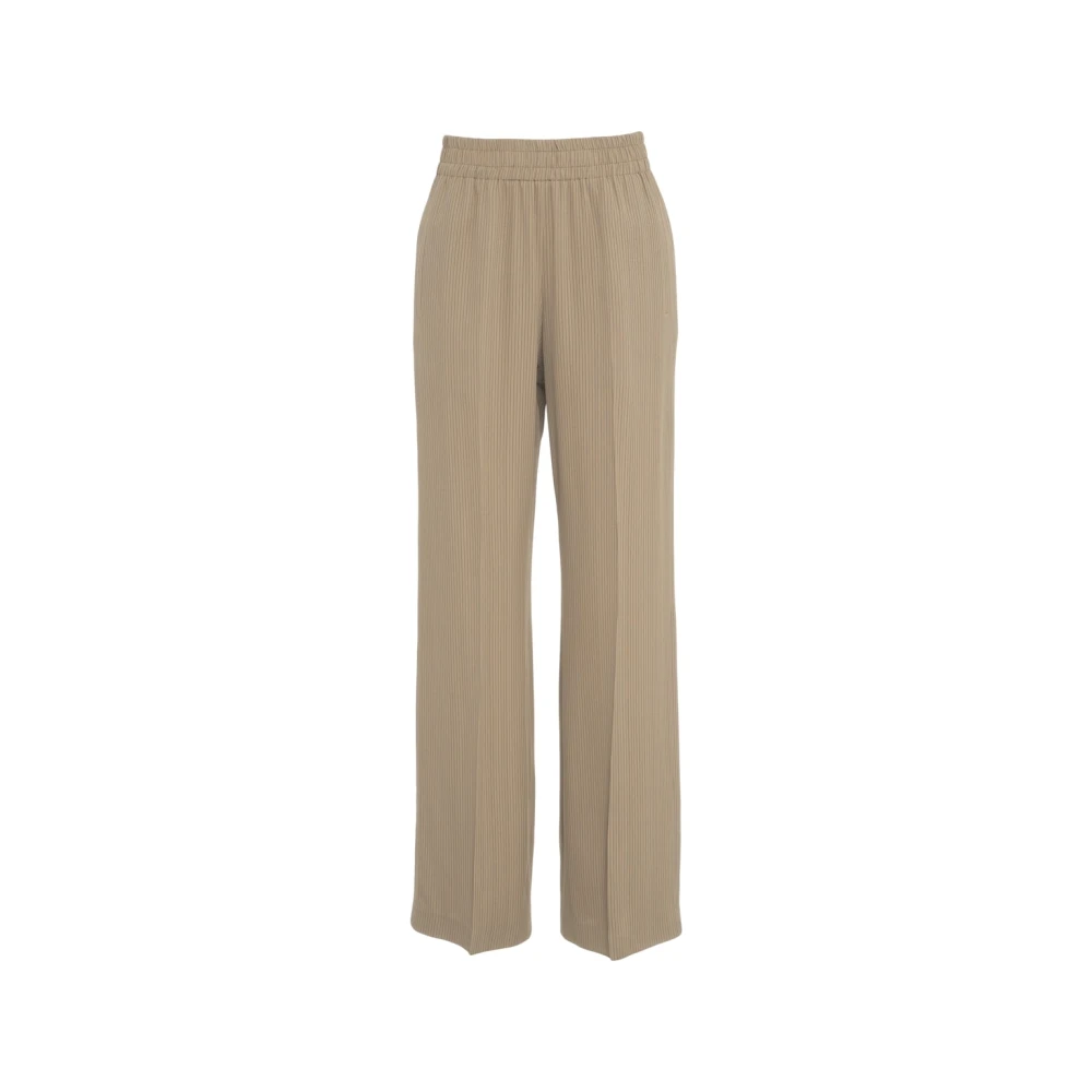 Golden Goose Beige Wide-Leg Pinstripe Broek Beige Dames