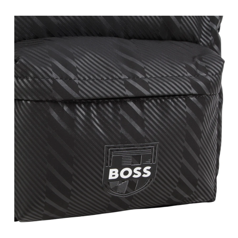 Hugo Boss Gedrukte rugzak met mesh rug Black Unisex