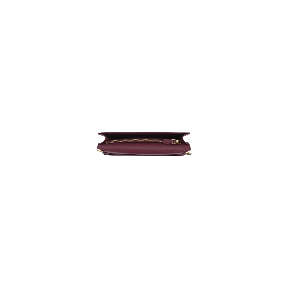 Prada Leren Schoudertas Magneetsluiting Red Dames