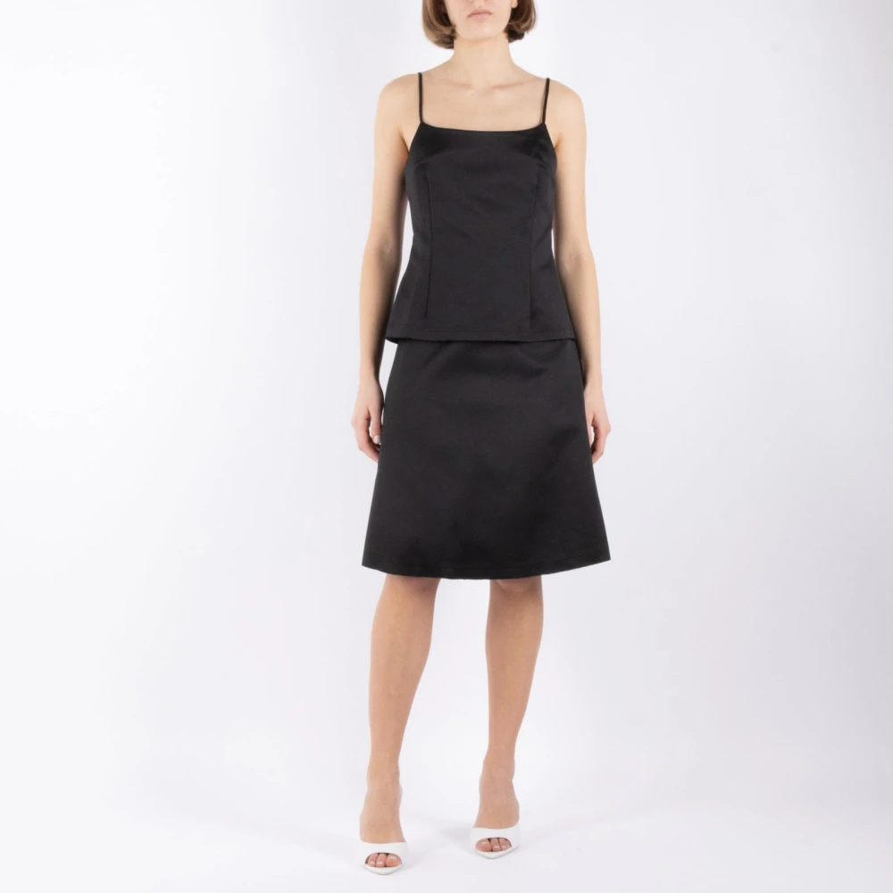The Garment Zwart Polyester Katoen Rok Black Dames