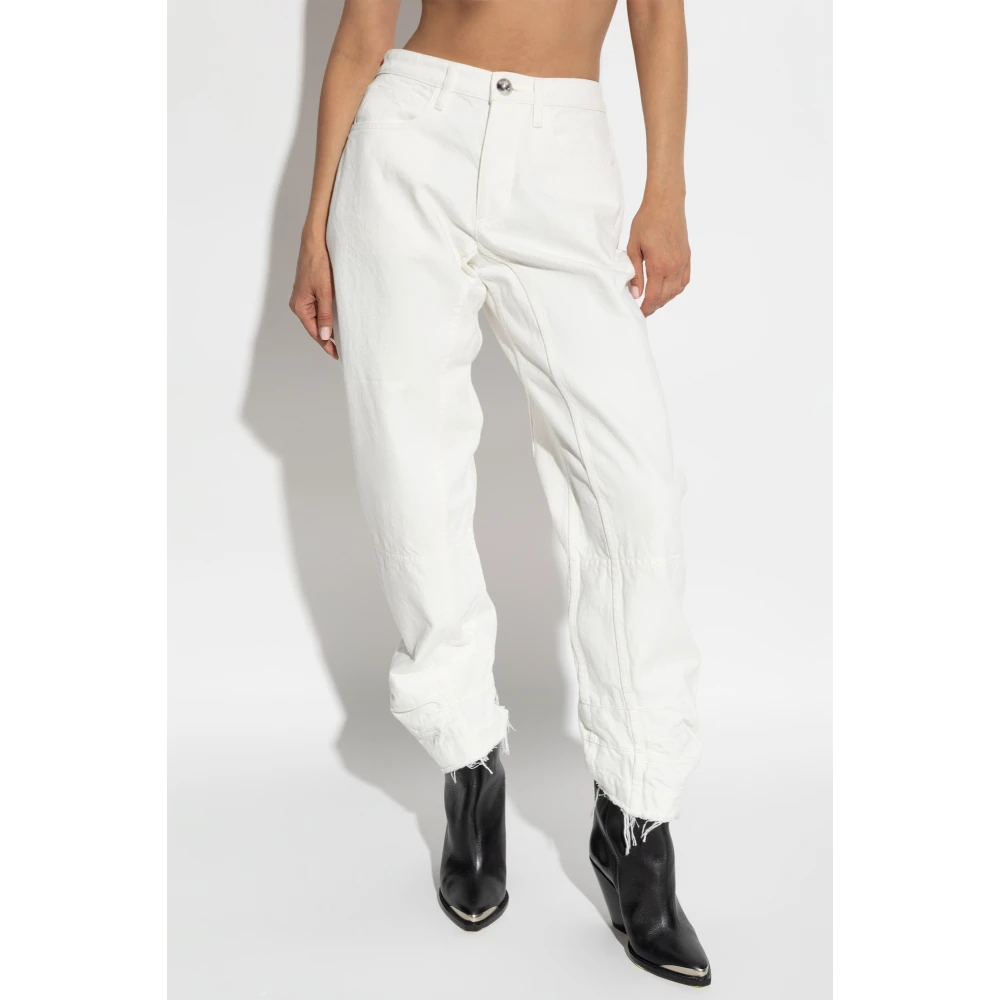 Jil Sander Jeans met decoratieve afwerking White Dames