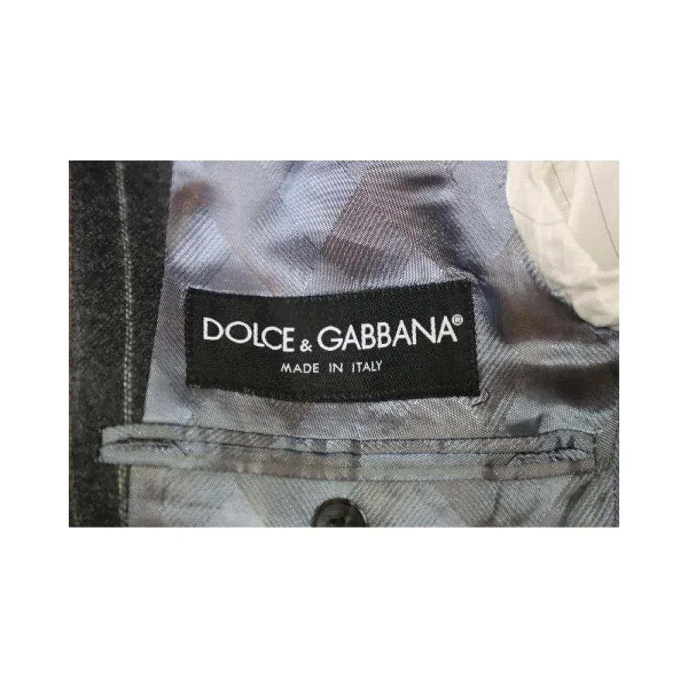 Dolce & Gabbana Pre-owned Wool outerwear Gray Heren