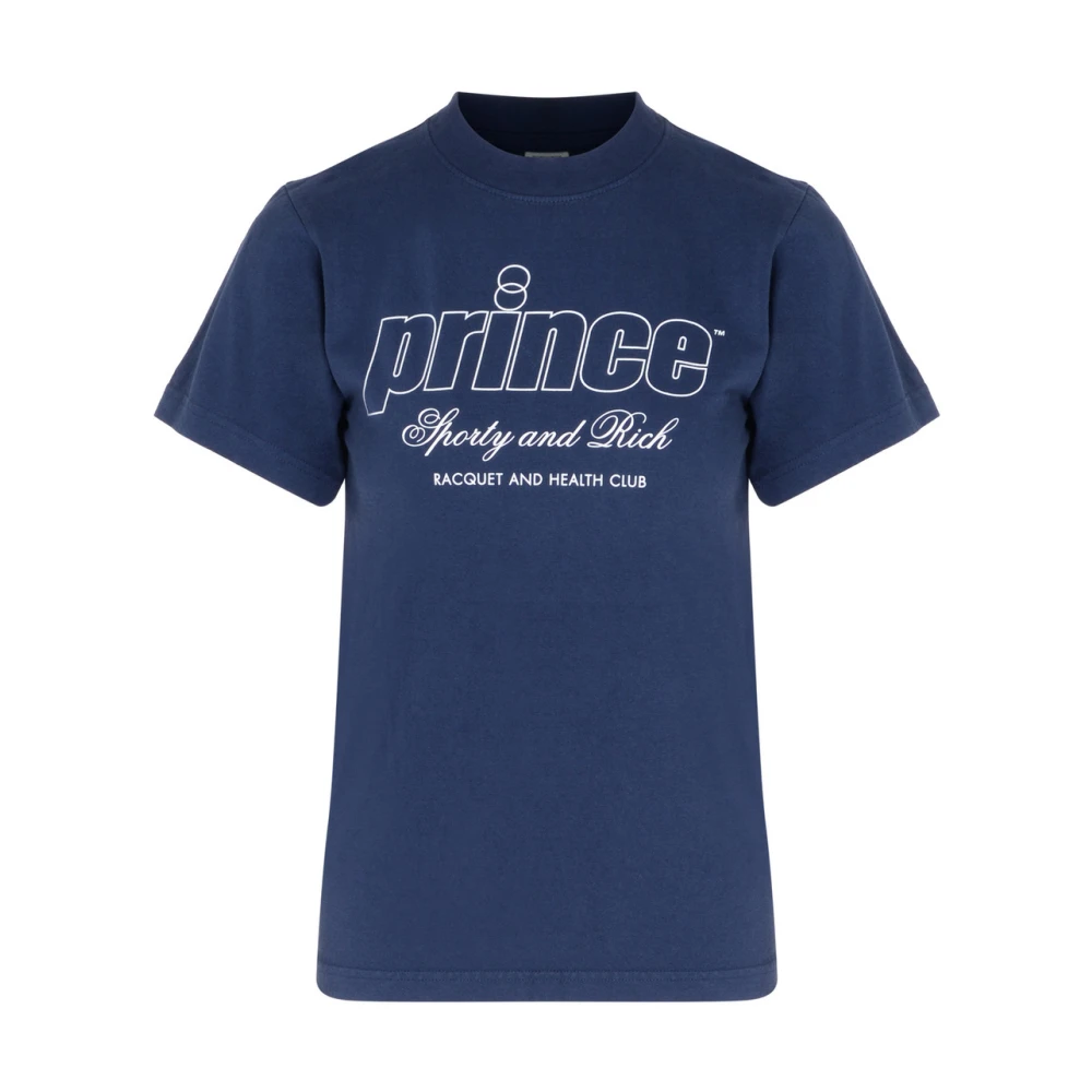 Sporty & Rich Prince Health Navy T-Shirt Blue Dames