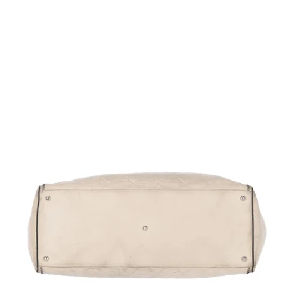 Chanel Vintage Pre-owned Leather chanel-bags Beige Dames