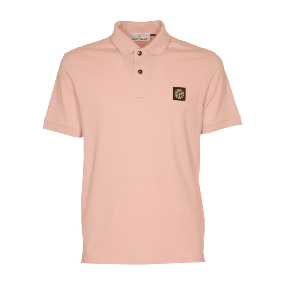Stone Island Roze Slim Fit T-shirts en Polos Pink Heren