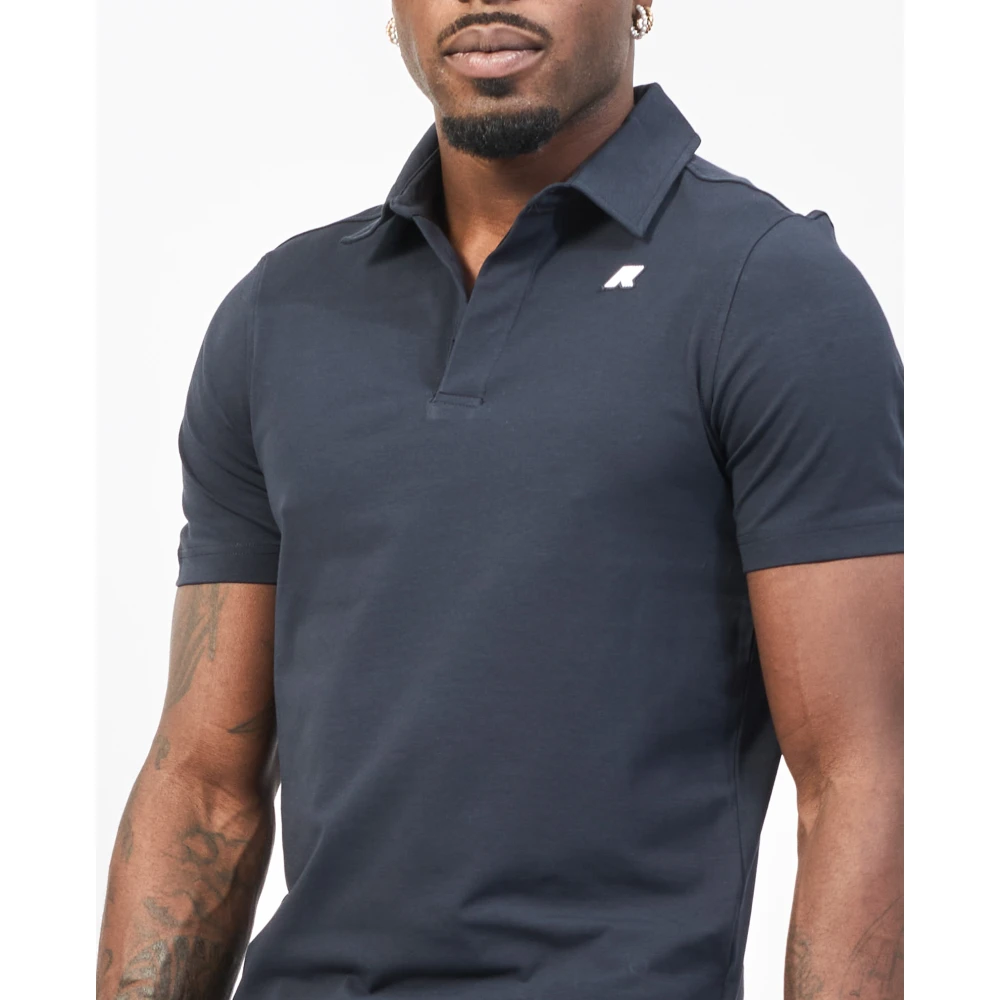 K-way Blauw poloshirt met korte mouwen Blue Heren