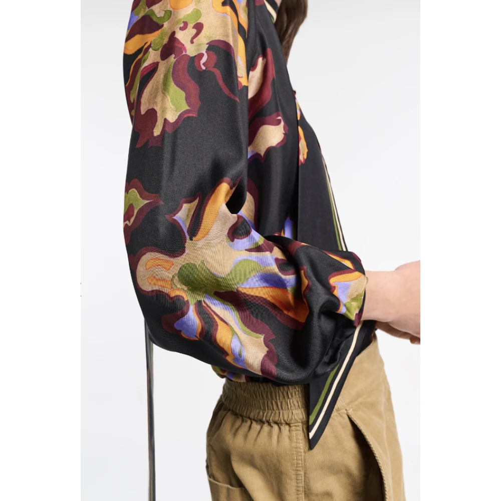 dorothee schumacher Bloemige verleidelijke blouse met asymmetrische kraag Multicolor Dames