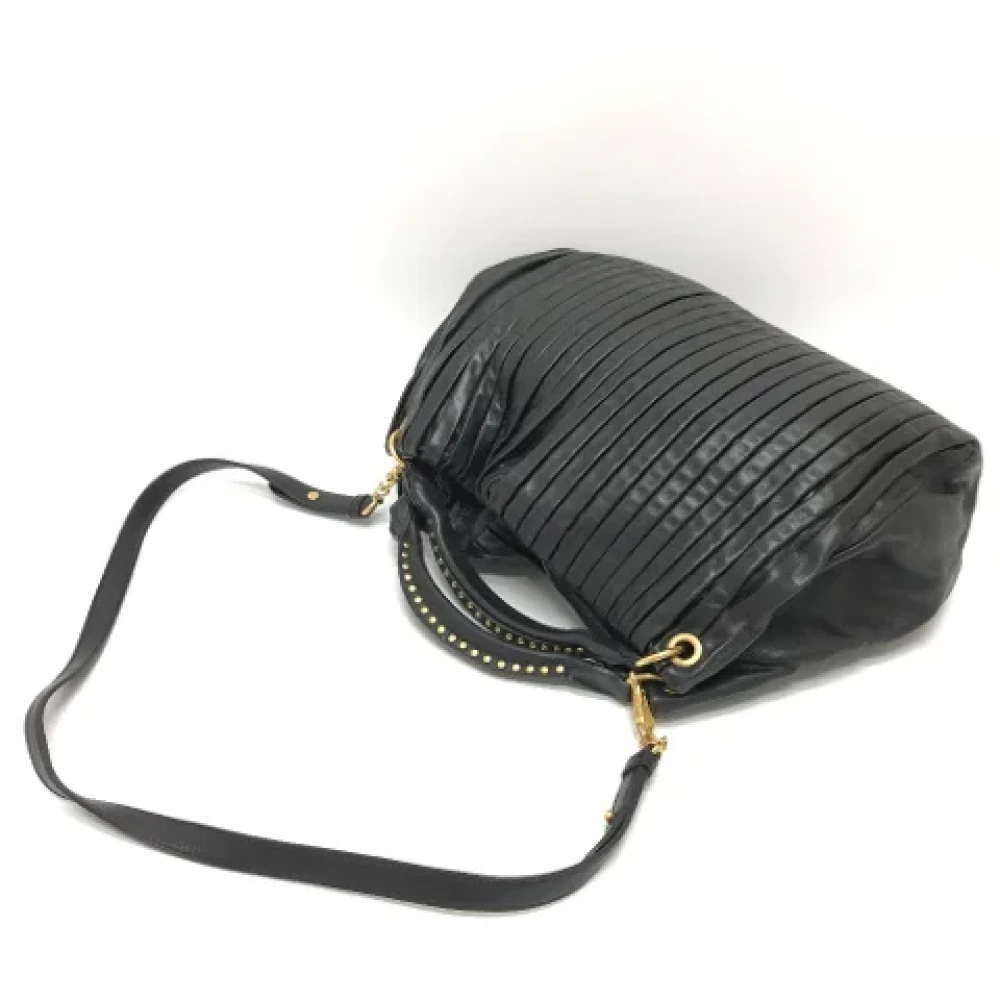 Miu Pre-owned Leather shoulder-bags Black Dames
