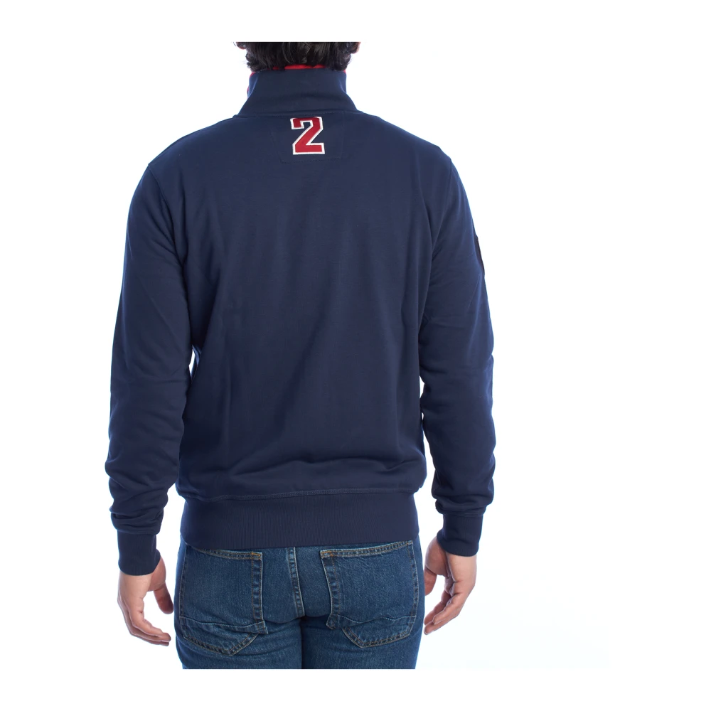 LA MARTINA Heren Zip-Up Sweatshirt met Klassiek Design Blue Heren