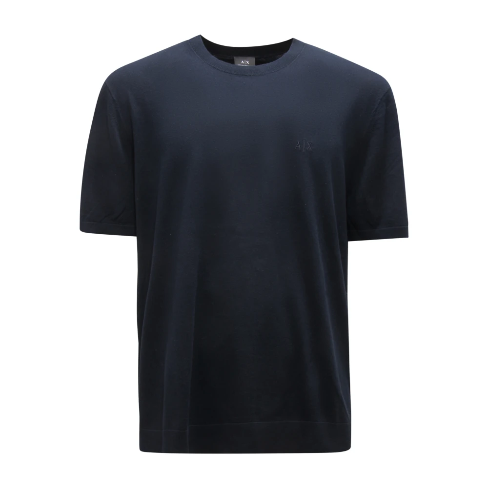 Armani Men's Blue Maglia Exchange Knitted E - T-Shirts - Xl - Tops