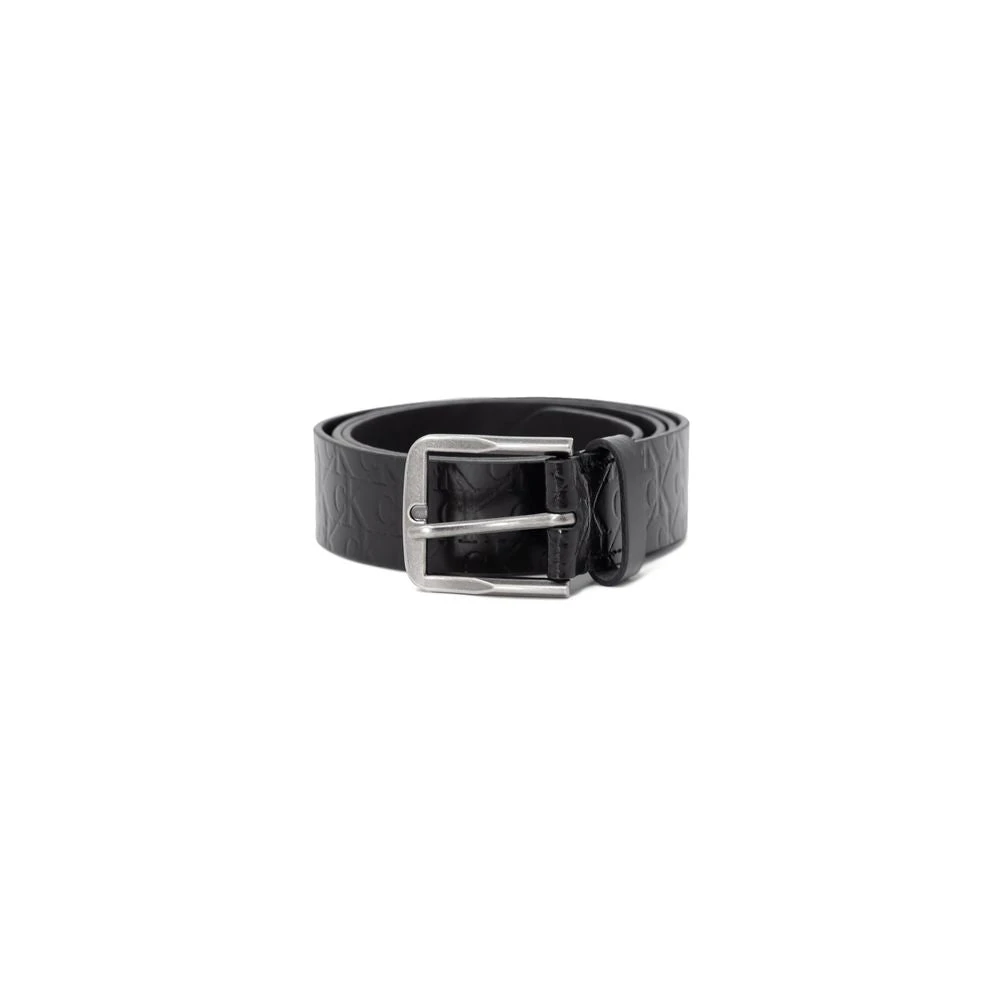 Calvin Klein Jeans Zwarte Leren Riem Lente Zomer Collectie Black Heren