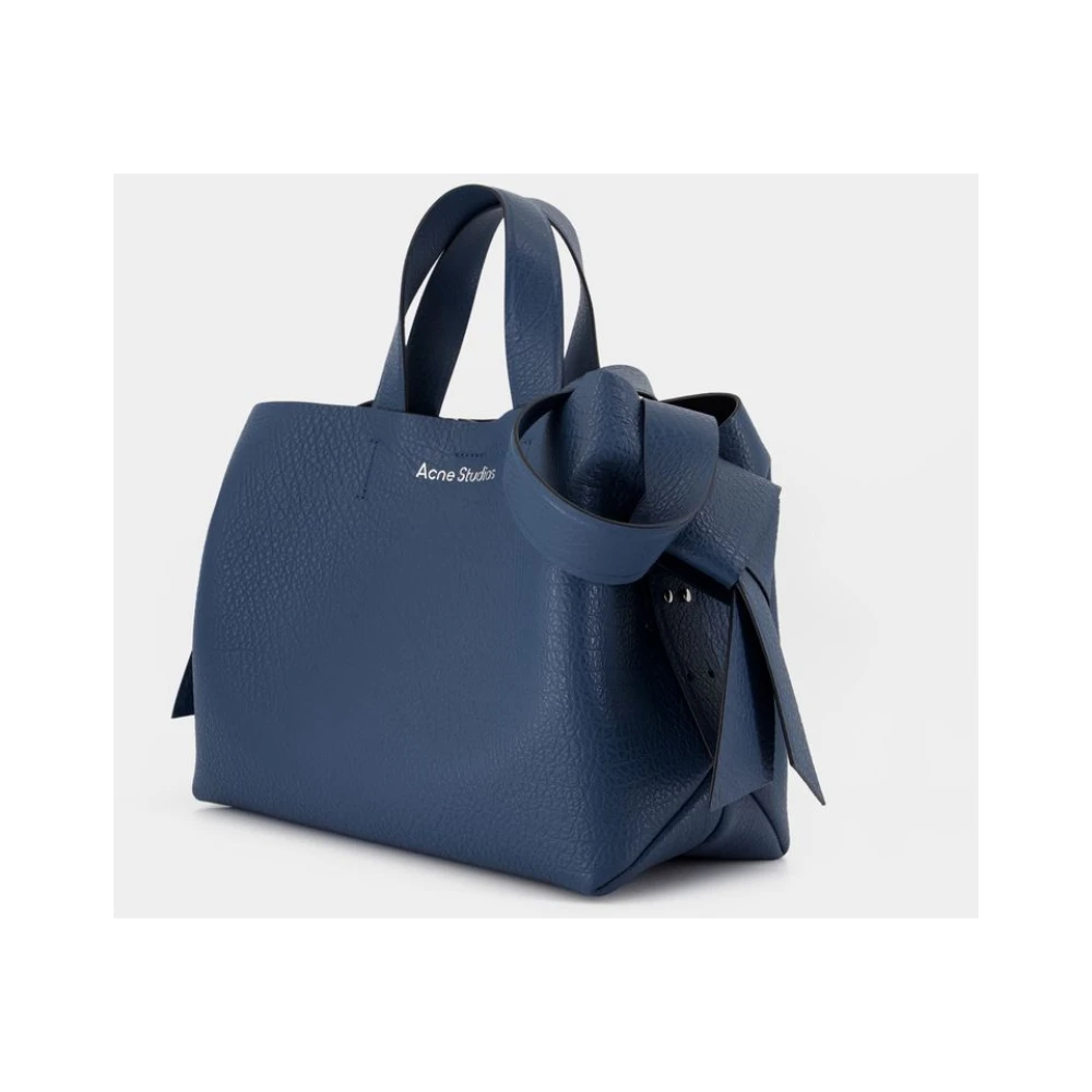 Acne Studios Blauwe Leren Schoudertas met Ketting Blue Heren