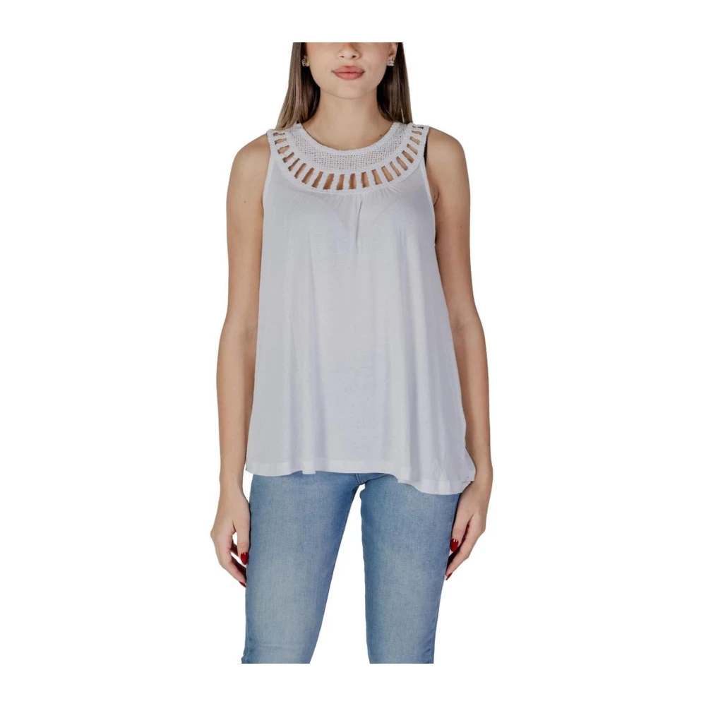 b.Young Witte Viscose Tops & T-Shirts Collectie White Dames