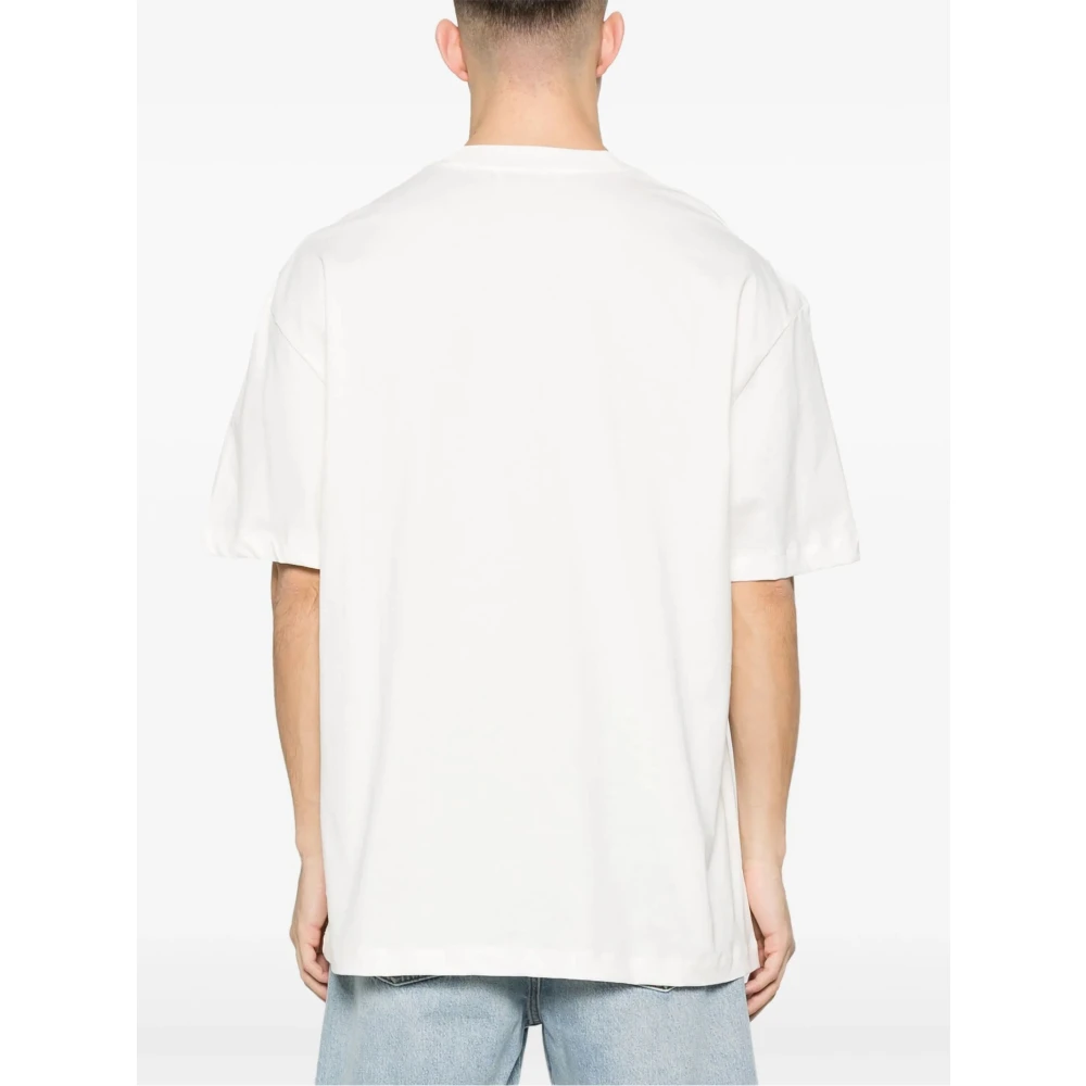 IH NOM UH NIT Wit Logo Print T-shirt Masker White Heren