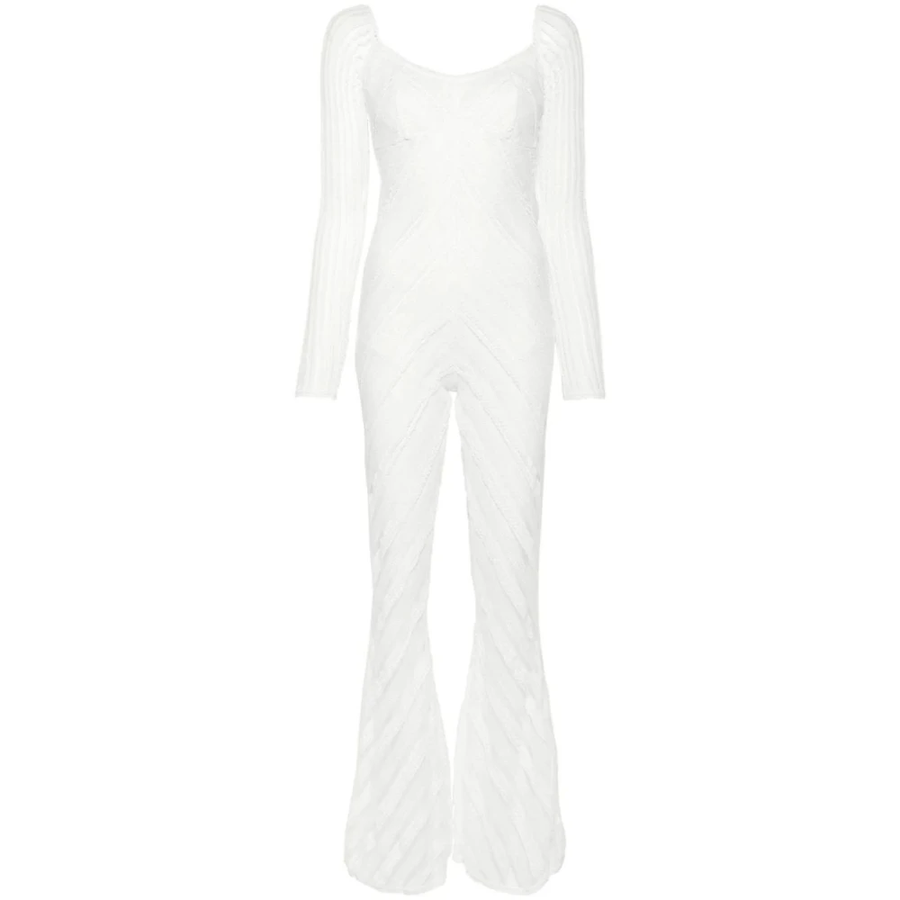 Charo Ruiz Ibiza Witte Natuurlijke Jumpsuit Zaray White Dames