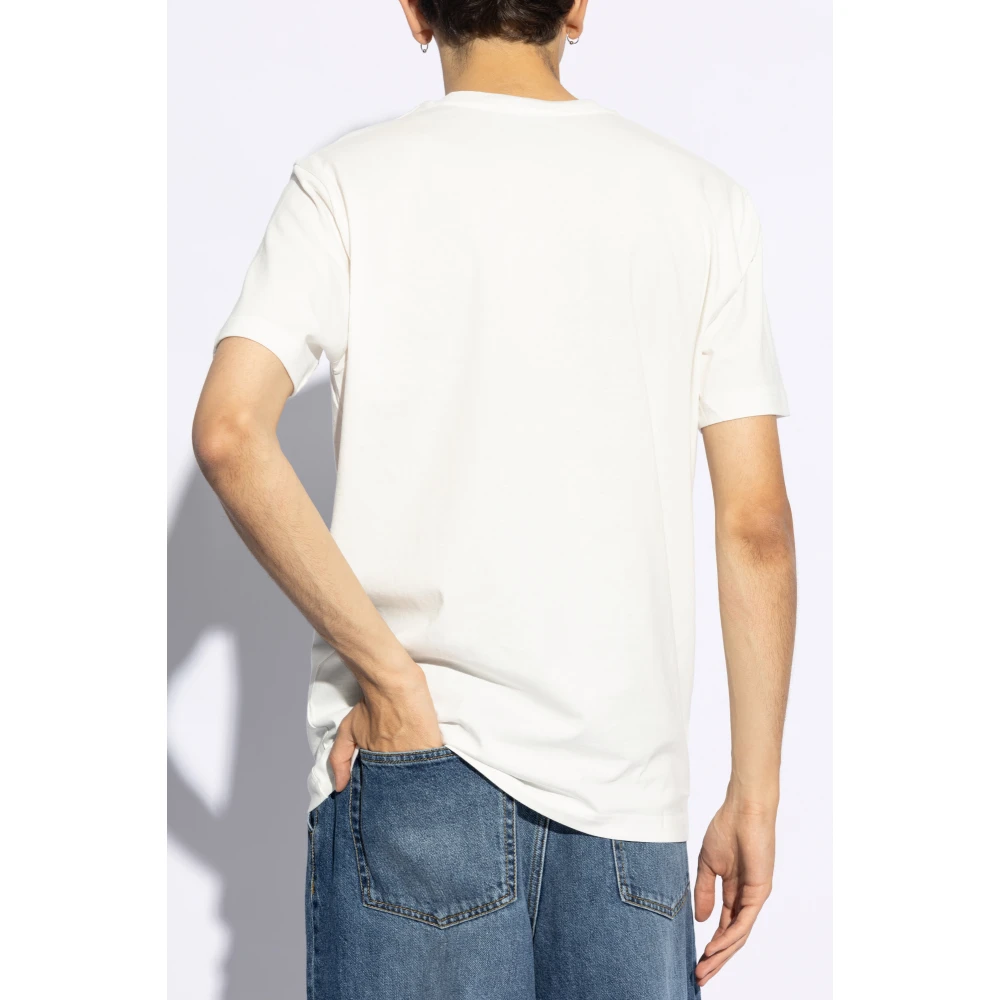 Iceberg Gestreept T-shirt White Heren