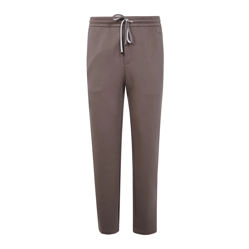 Emporio Armani Uomo Marrone Pantaloni Sportivi Con Coulisse E Logo
