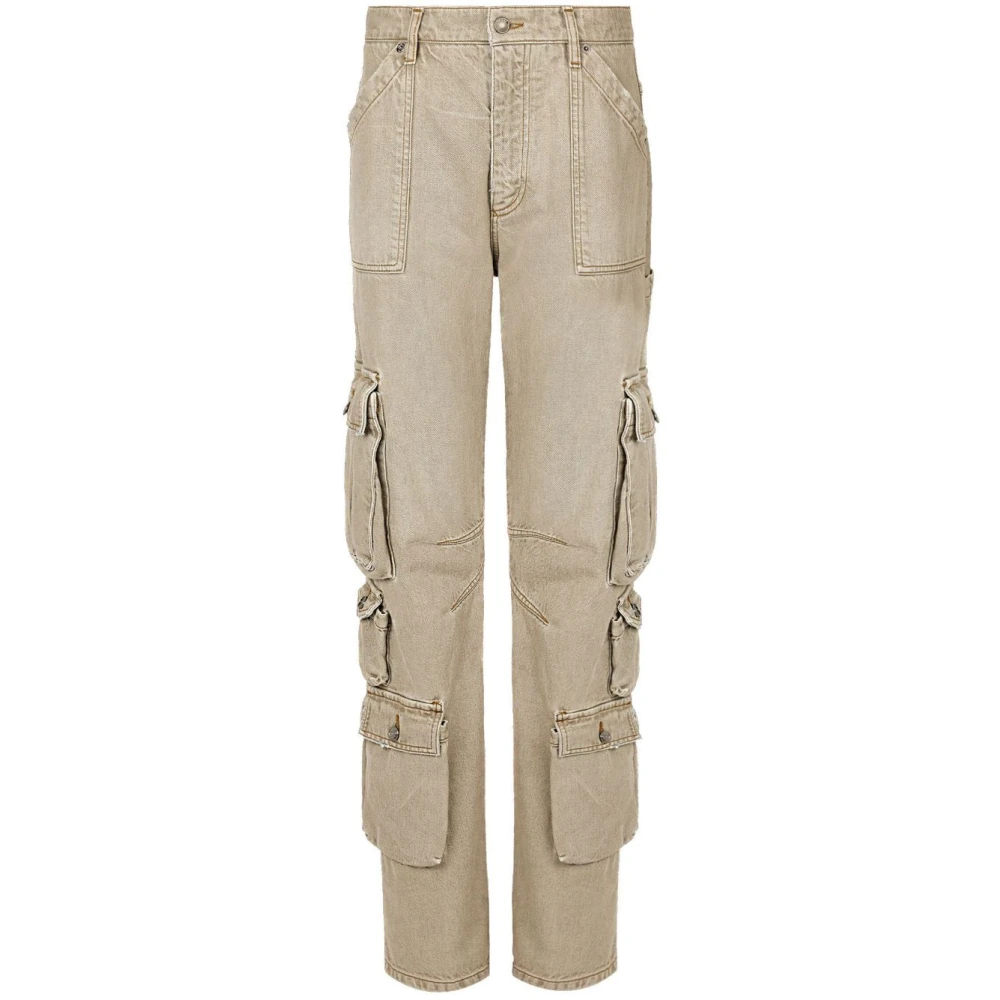 Dolce & Gabbana Designer Denim Cargo Byxor Beige, Dam