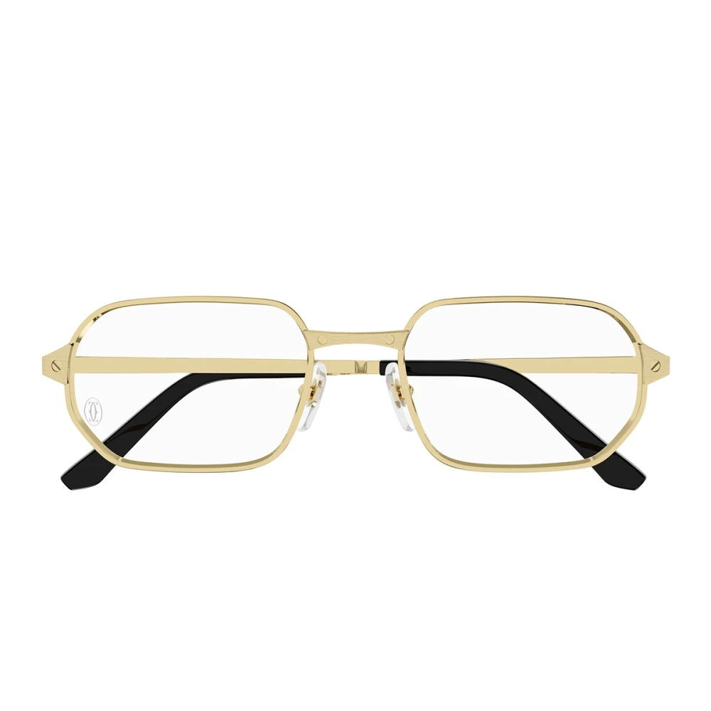 Cartier Klassieke rechthoekige bril met iconisch Santos-ontwerp Yellow Heren
