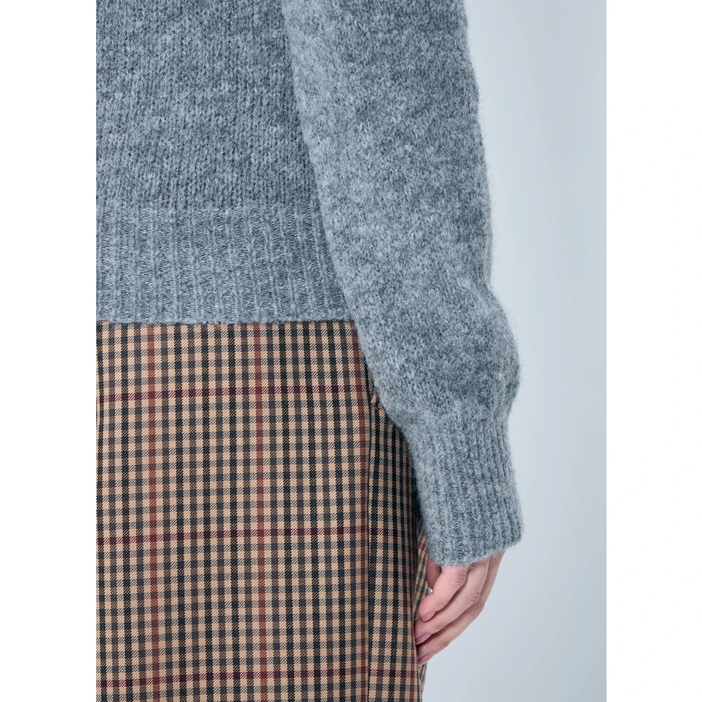 Dries Van Noten Wolmix Crewneck Sweater Gray Dames