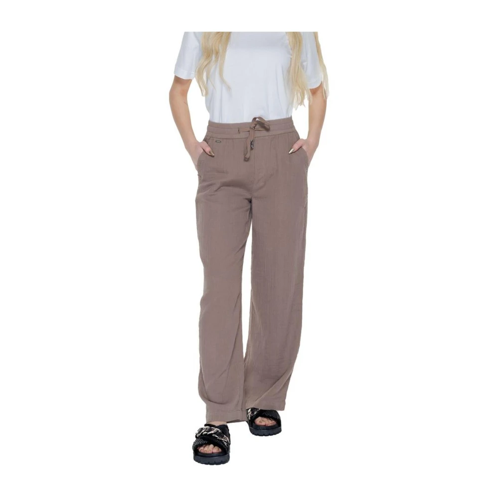 Street One Bruine Katoenen Palazzo Broek Brown Dames