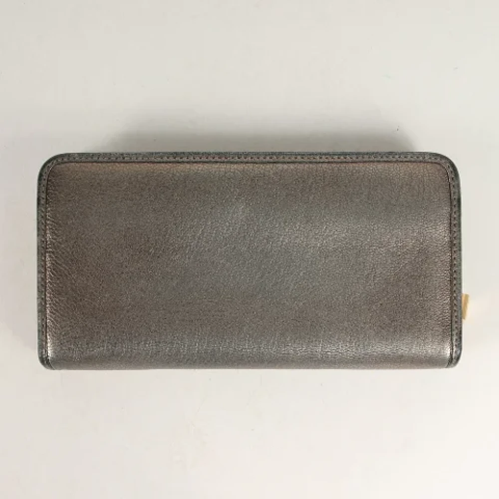 Loewe Pre-owned Leather wallets Gray Dames