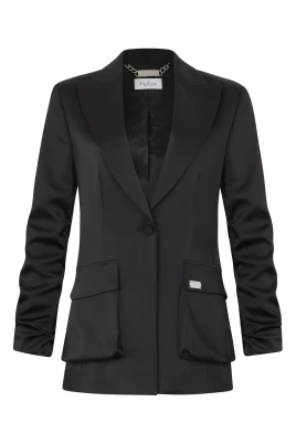 Satin Cargo Fit Blazer