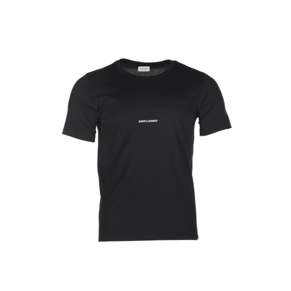 Saint Laurent Men's Black Crew Neck T-Shirt - T-Shirts - M - Tops