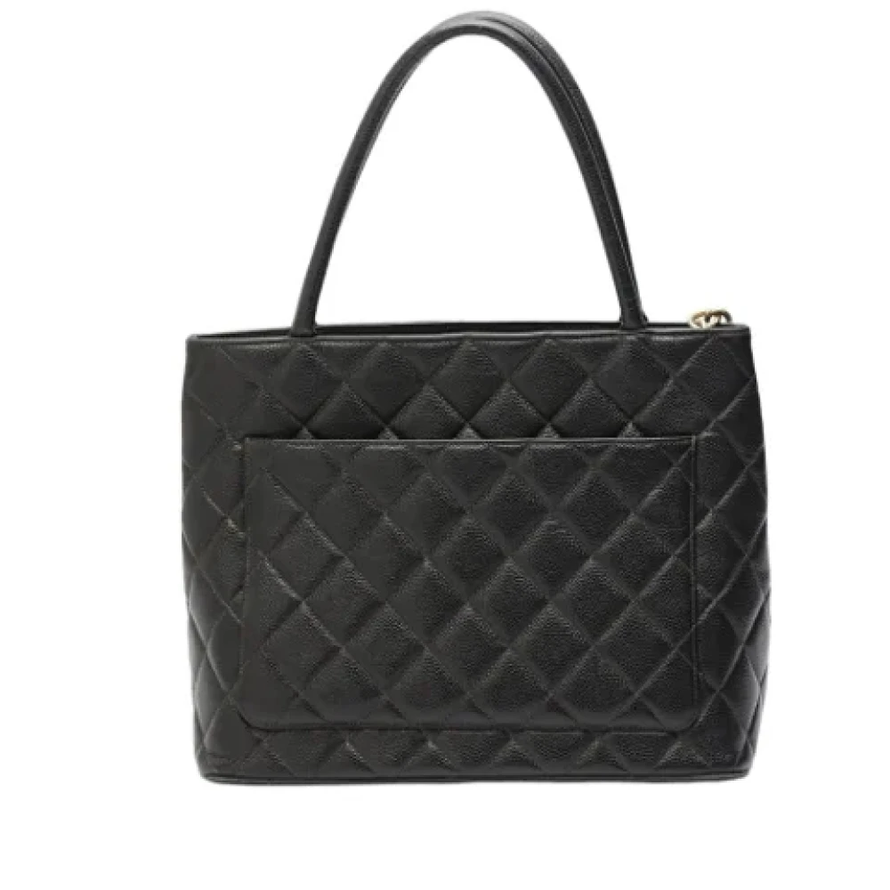Chanel Vintage Pre-owned Leather totes Black Dames