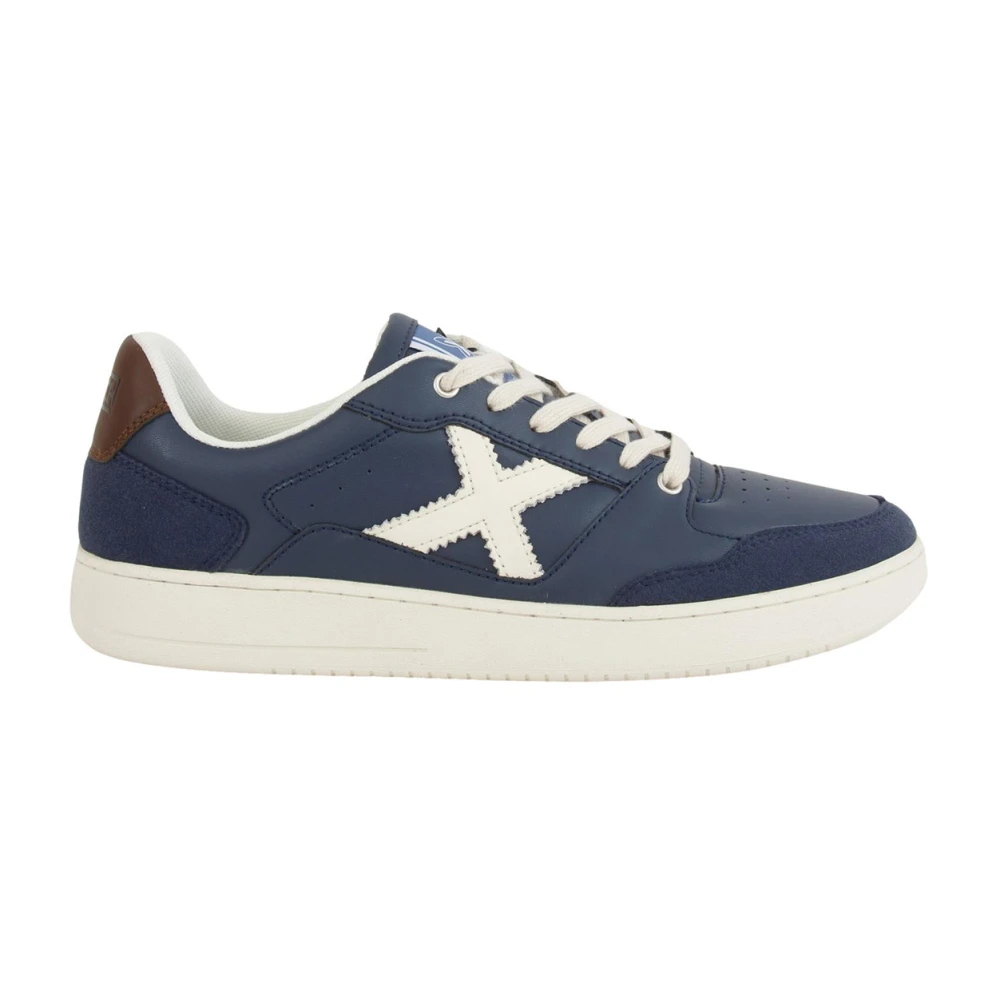 Munich Leren Sneaker met Polyurethaan Materiaal Heren Schoenen Blauw