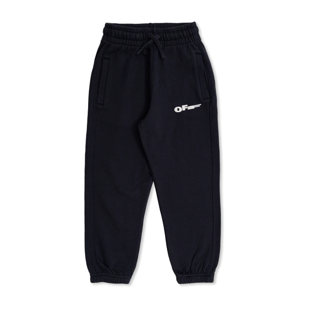 Off White Unisex Kids Black Logo Trousers - Sweatpants - 14 Y - Kids