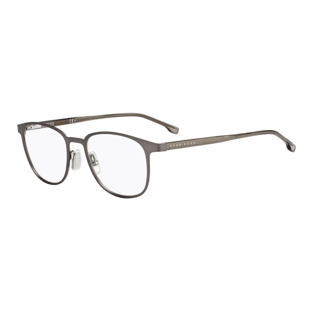 Hugo Boss Grijze Metalen Montuur Bril Gray Heren