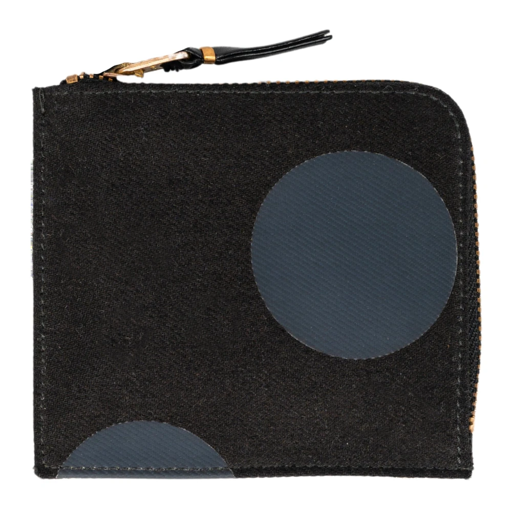 Comme des Garçons Rubberen Portemonnee met Polkadots en Rits Black Unisex