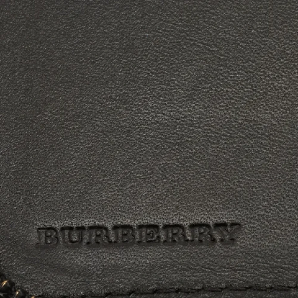 Burberry Vintage Pre-owned Leather home-office Black Dames