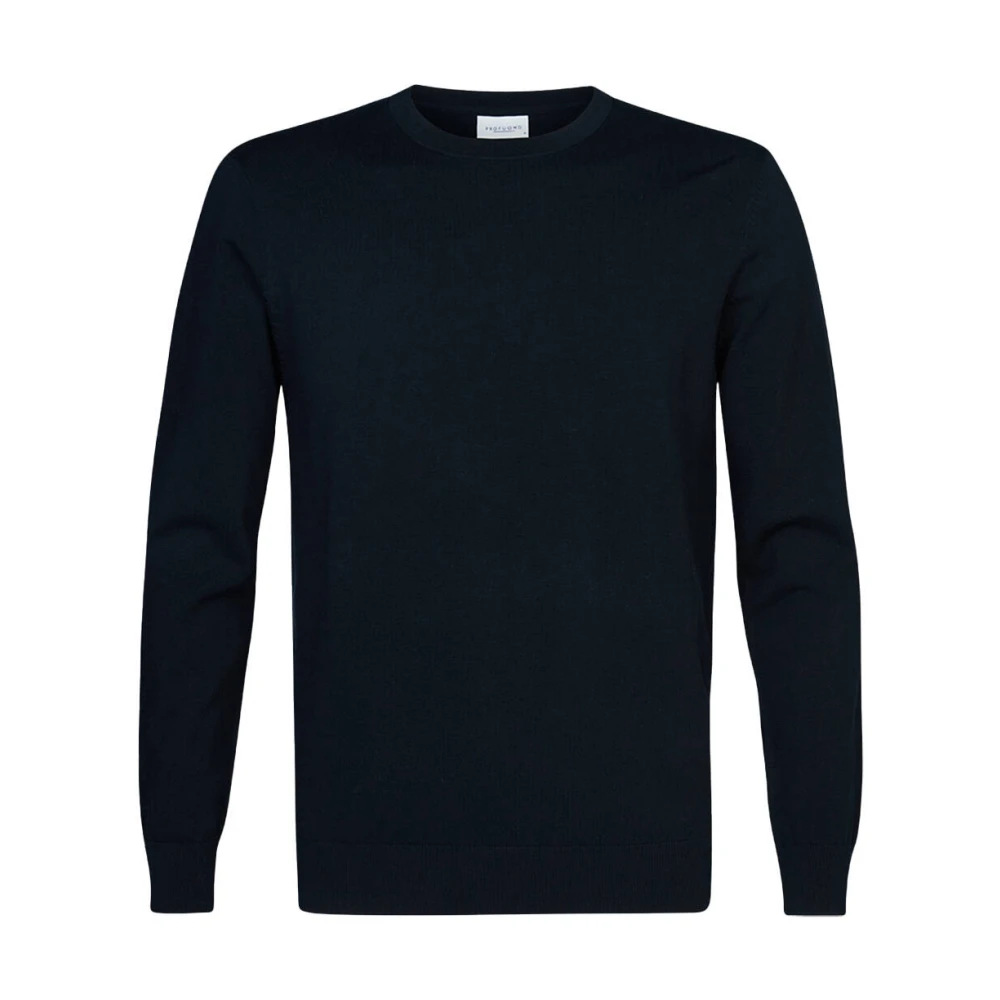 Profuomo , Round-Neck Knitwear, Male, Blue, Xl, Pullover Pp2j00008a